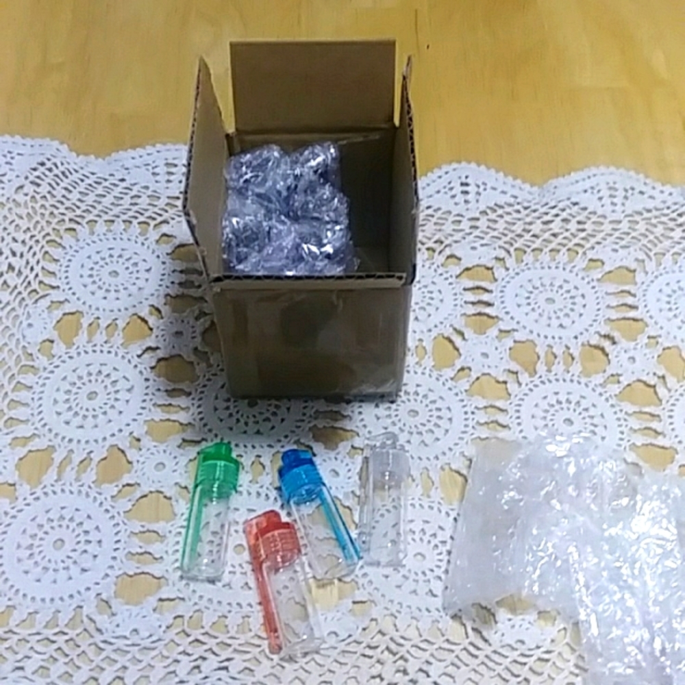 12 multi-color topped mini bottles